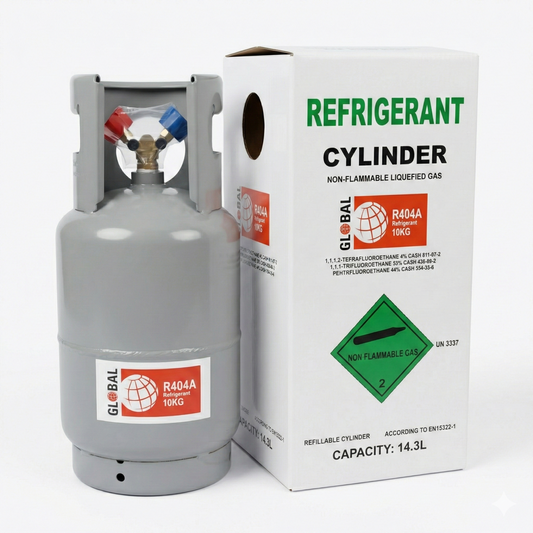 Freon GLOBAL R404A (10kg), povratna boca (punjiva, sa 2 ventila)