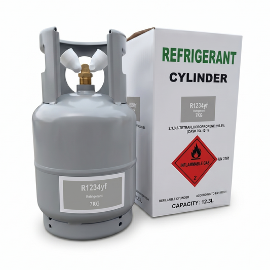 Freon GLOBAL R1234YF (7kg), povratna boca (punjiva, sa 2 ventila)